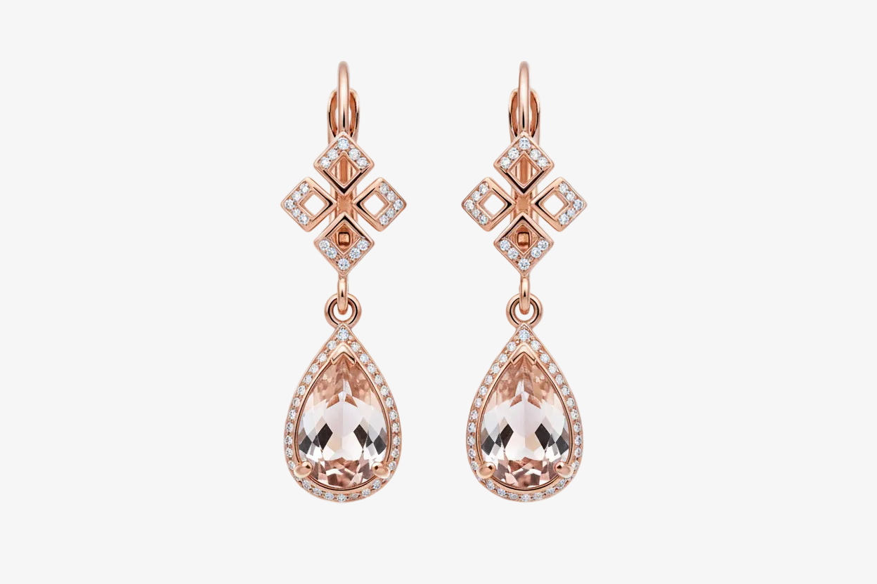 Elegant Rose Gold Stud Earrings
