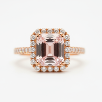 Rose Gold Ring with Gemstone Accent