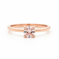 Rose Gold Ring with Gemstone Accent